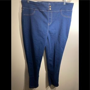 Terra & sky pull on stretchy jeans size 1x (16/18)
